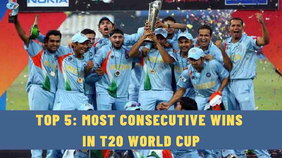 Top 5: Team with Most Consecutive Wins in T20 World Cup