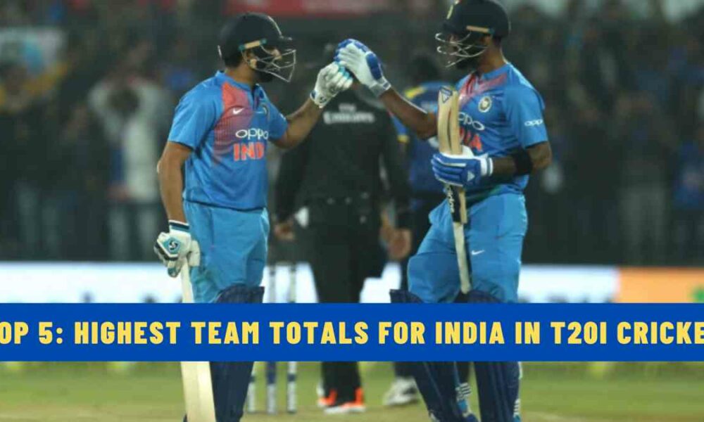 Top 5: Highest Team Totals for India in T20I Cricket