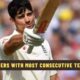 Top 5: Players with Most Consecutive Test Matches