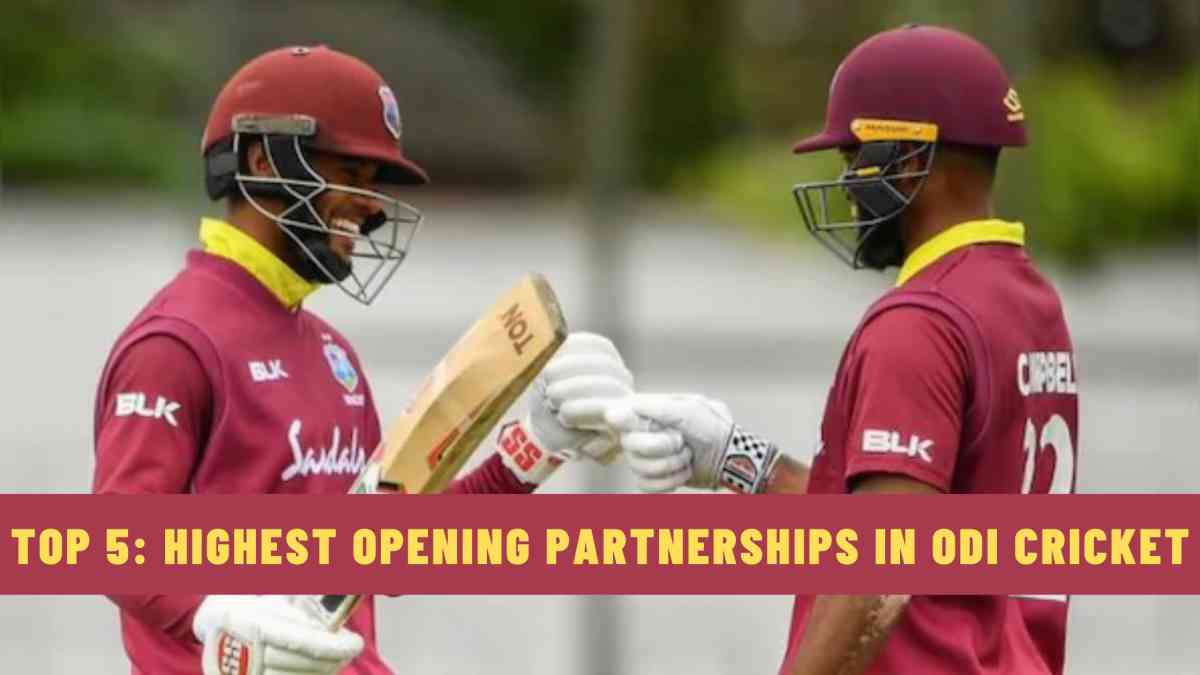 Top 5: Highest Opening Partnerships in ODI Cricket