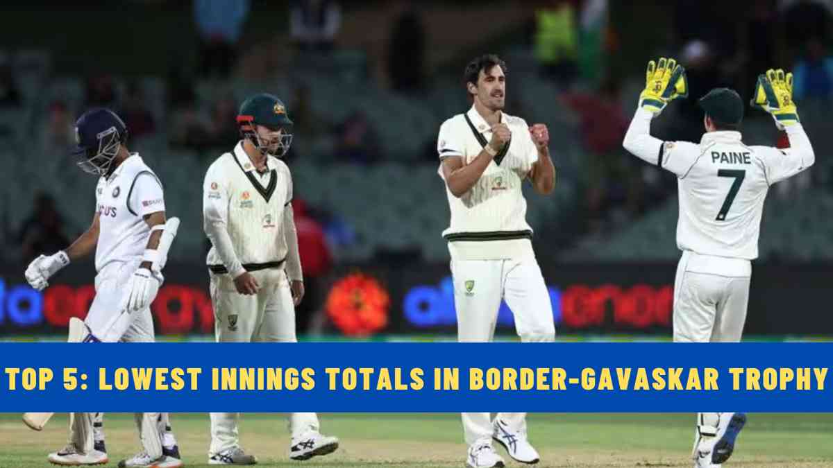 Top 5: Lowest Innings Totals in Border-Gavaskar Trophy